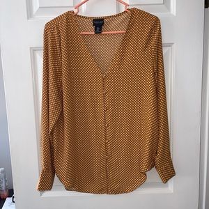 Rachel Zoe Polka Dot Yellow & White Blouse